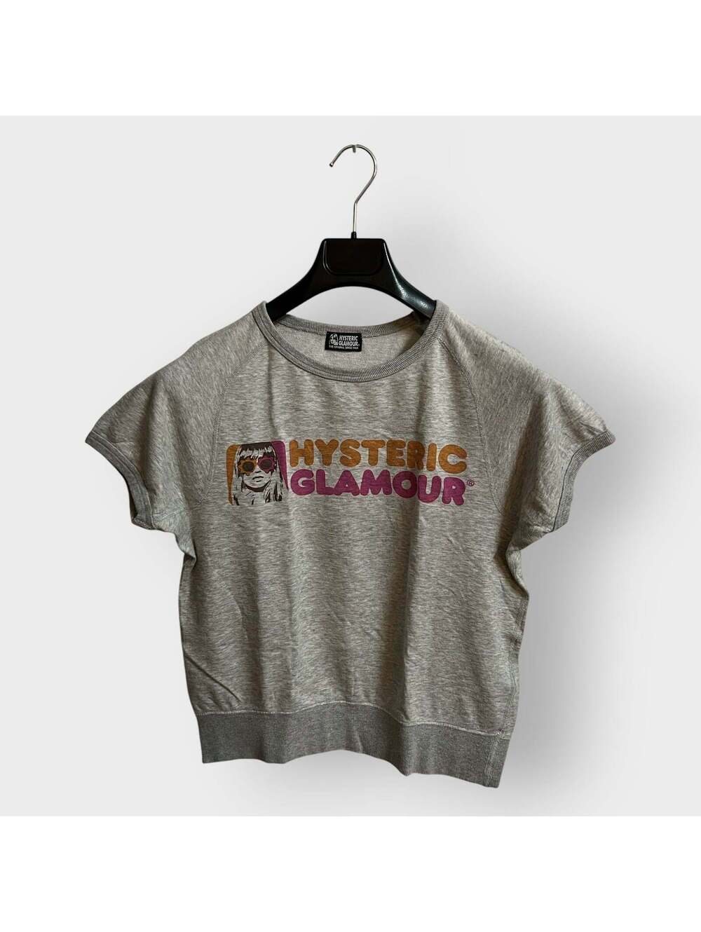 Hysteric Glamour Bold Logo Graphic Tee Orange Pink Fits M Vintage